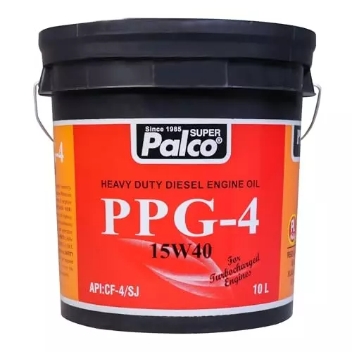 Palco Diesel Engine Oil CF4/SJ API 10 L Capacity 15W40 PPG-4 Clear Golden Natural