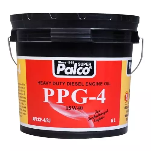 Palco Diesel Engine Oil CF4/SJ API 6 L Capacity 15W40 Clear PPG-4 Golden Natural