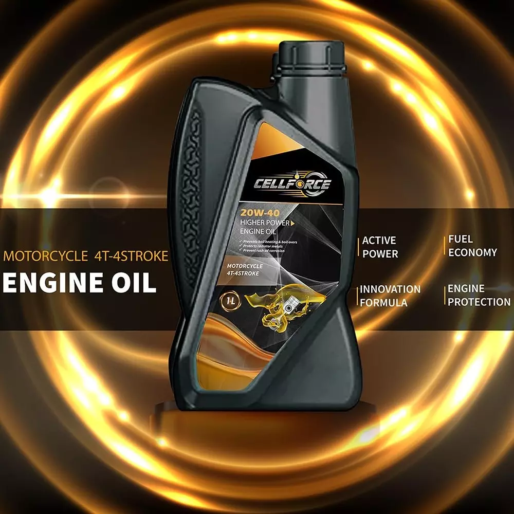 cellforce-fully-synthetic-4-t-4-stroke-engine-oil-yellow-1-l-bottle-liquid-product-form-for-cars-bikes-trucks-industrial-use-c_20w40_2l-pack-of-2-pcs