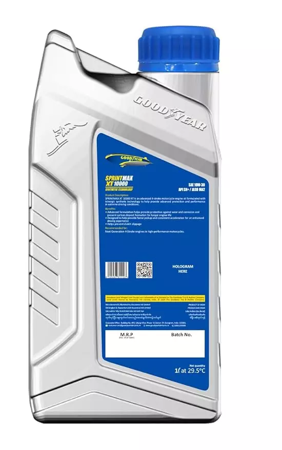 GOODYEAR 10W30 Sprintmax XT10000 4T Semi-Synthetic Engine Oil 1.0 Ltrs