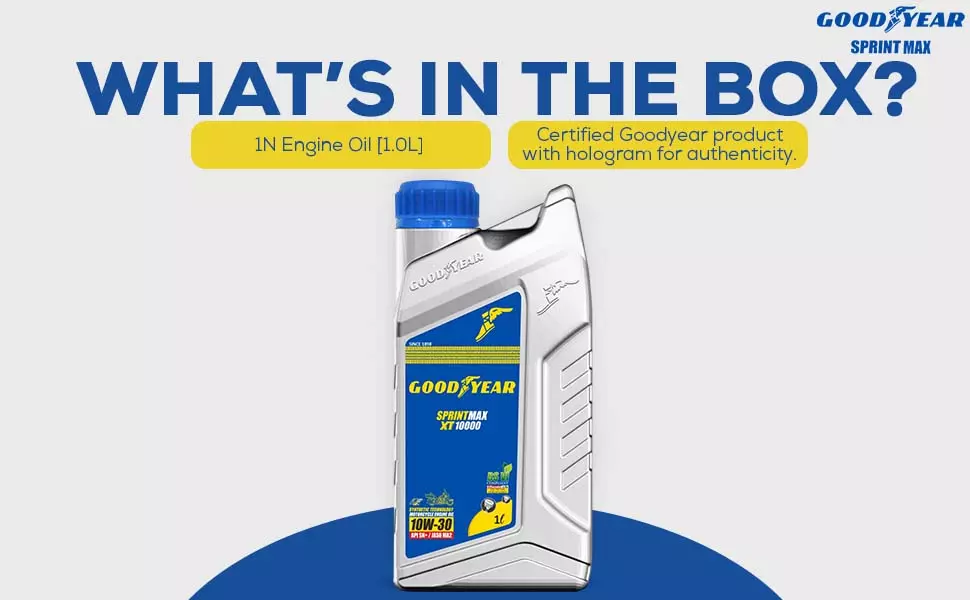 GOODYEAR 10W30 Sprintmax XT10000 4T Semi-Synthetic Engine Oil 1.0 Ltrs