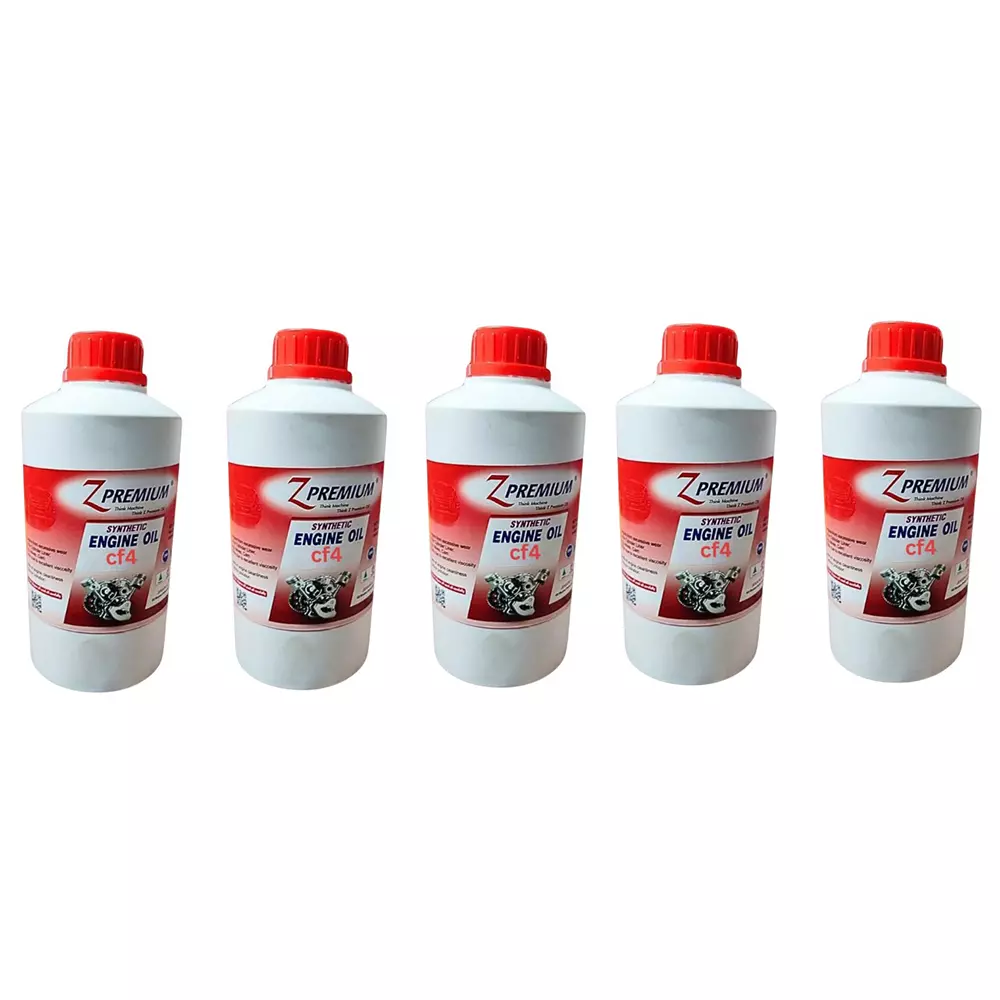 Z Premium CF4 Fully Synthetic Engine Oil 1 L Superior & High-Performance for Universal Vehicle (Pack of 5)