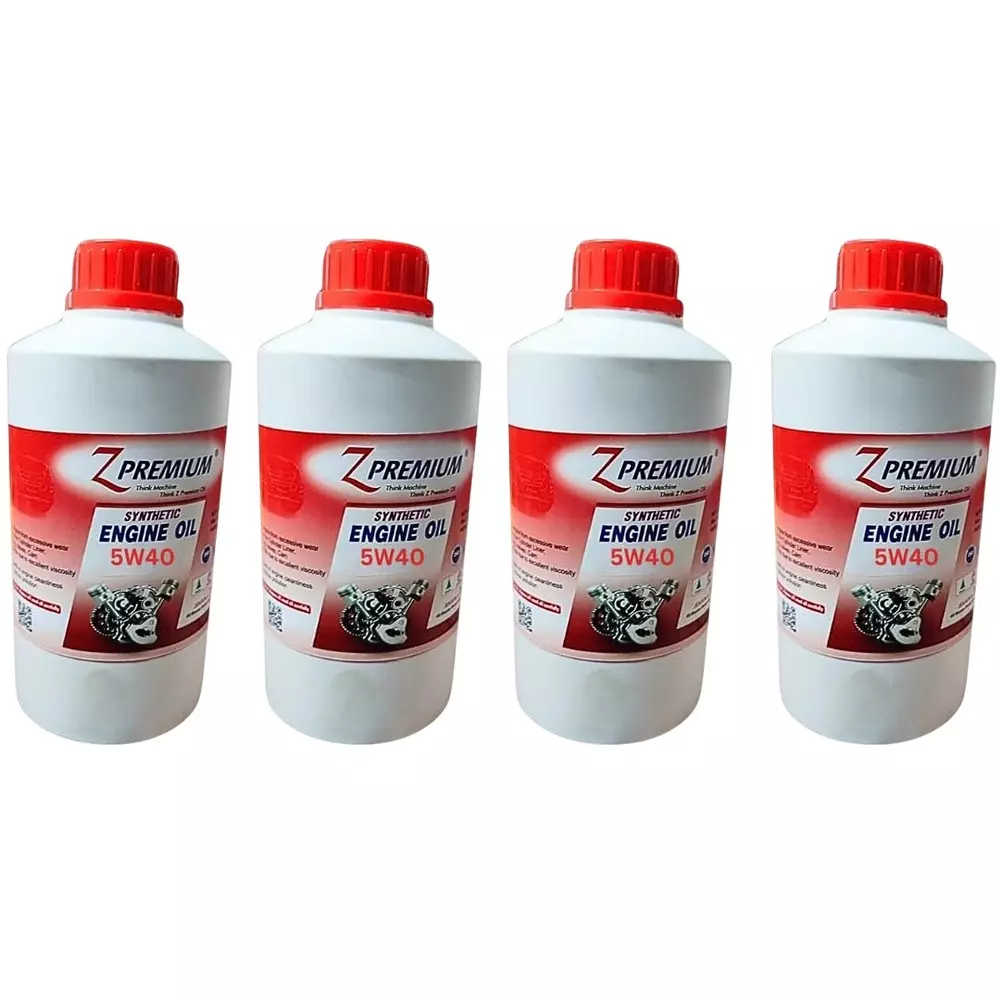 Z Premium 5W40 Fully Synthetic Engine Oil 1 L Superior & High-Performance for CNG/LPG Vehicle (Pack of 4)