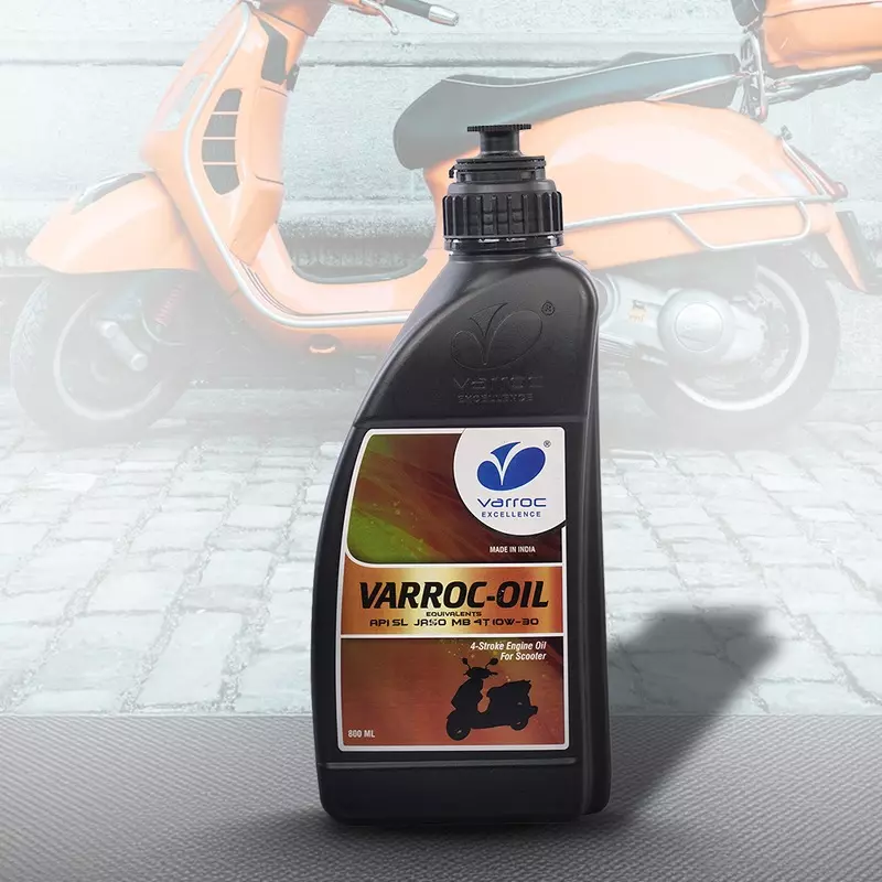 Varroc SAE 10W-30 SL MB Mineral Engine Oil 800 ml for Scooter, VOIL-10W30-800SL (Pack of 6)