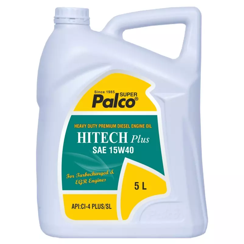 Palco Diesel Engine Oil CI4 PLUS/SL API 5 L Capacity Hitech Plus 15W40 Green (Pack of 4)