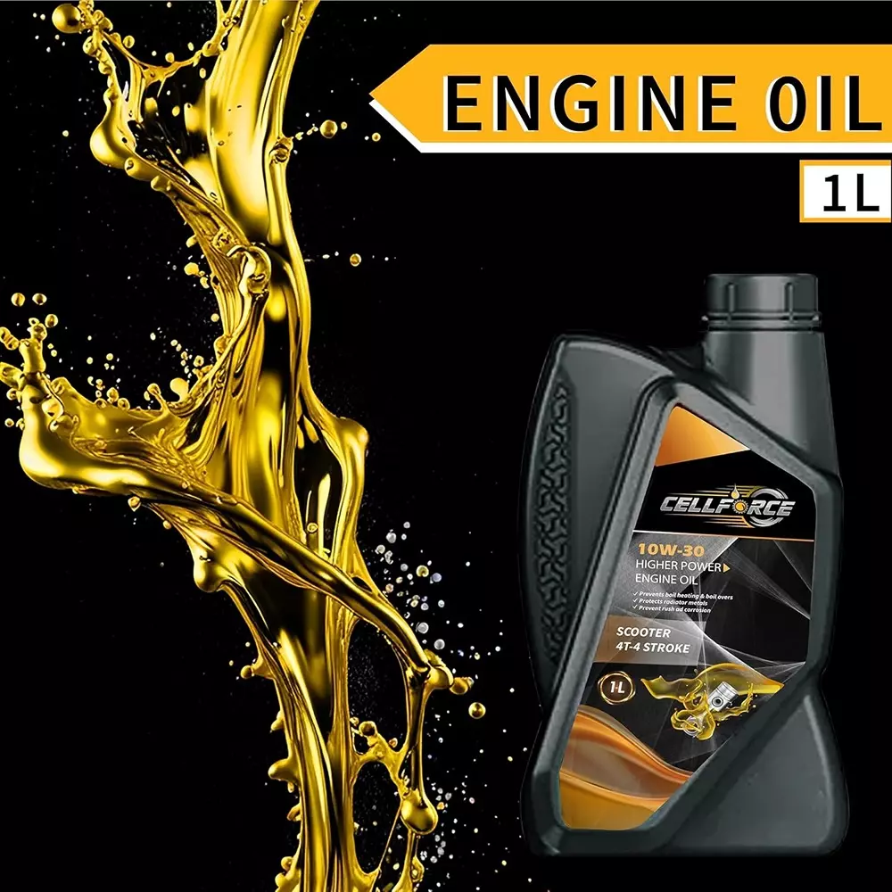 cellforce-fully-synthetic-4-t-4-stroke-engine-oil-yellow-1-l-bottle-liquid-product-form-for-cars-bikes-trucks-industrial-use-c_10w30_4l-pack-of-4-pcs