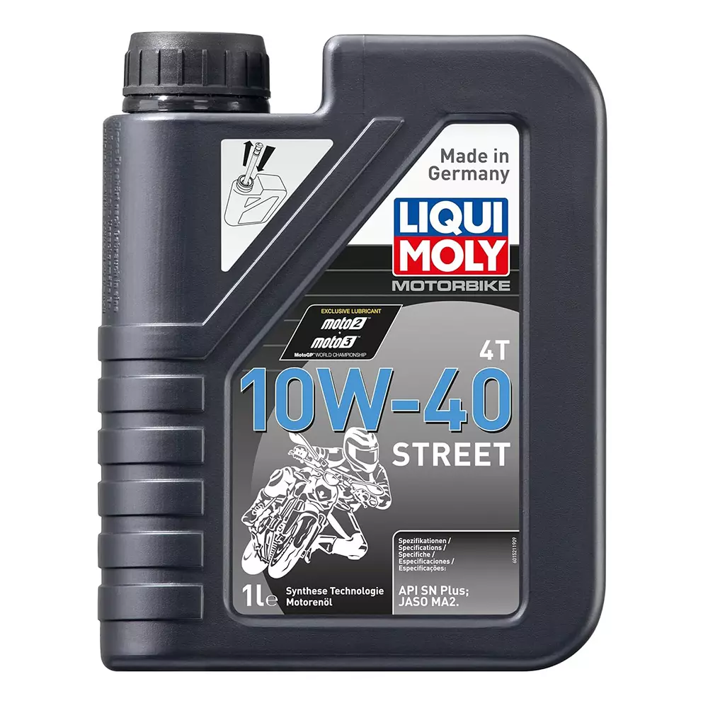 Liqui Moly Motorbike Engine Oil 4T (4 Stroke) 10W-40 Viscosity and 1 L Capacity, 1521