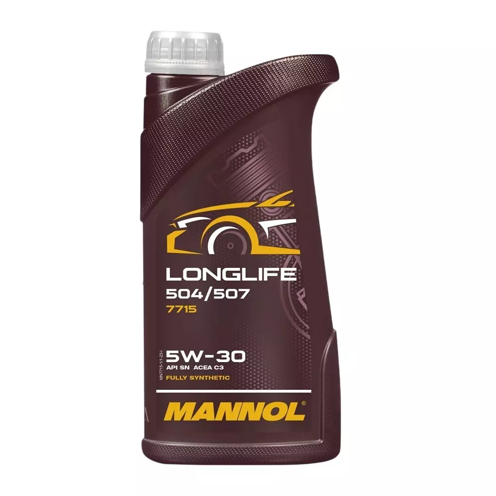 Mannol 1 L Longlife Synthetic Engine Oil 5W-30 Suitable For VW Group Passenger Cars, SUVs, Vans, and Light Trucks, 7715
