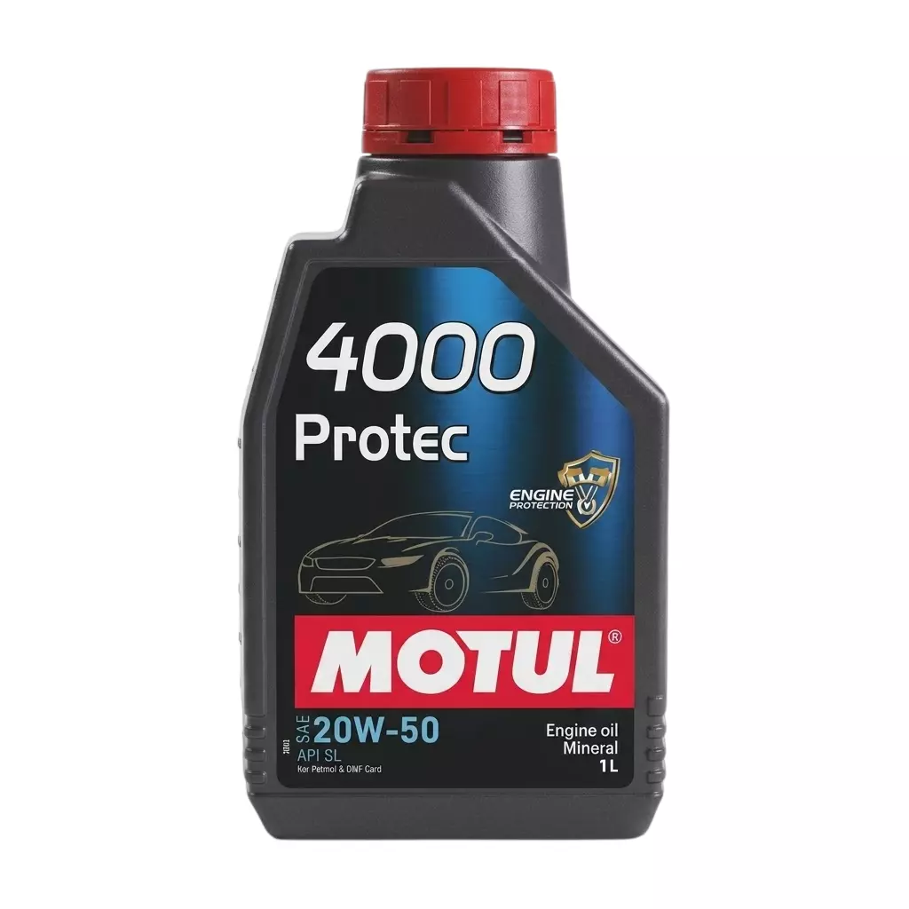 Motul 1 L 4000 Protec Mineral Engine Oil 20W-50 Ideal For Cars With 4 Stroke Engine
