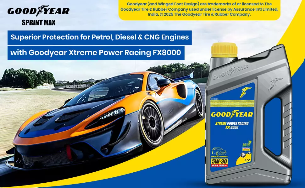 GOODYEAR 3.5 Ltrs 5W30 API SM+ Xtreme Power Racing FX 8000 Semi-Synthetic Engine Oil