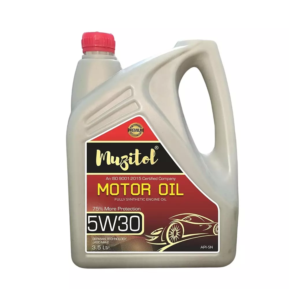 Muzitol 5W30 Fully Synthetic Engine Oil 3.5 L for All Cars, Mu-5w30-Car-1L-1-Box (Pack of 4)