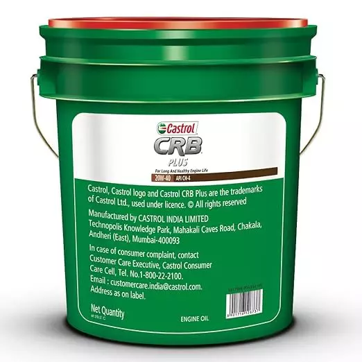 Castrol CRB Plus Engine Oil 20W-40 CH-4 8.5 L for Diesel Engine Commercial Vehicle, 3323