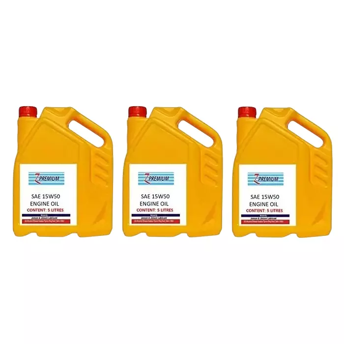 Z Premium SAE 15W50 Engine Oil 5 L for Car, ZA_A1177_SAE15W50ENG_D3 (Pack of 3)