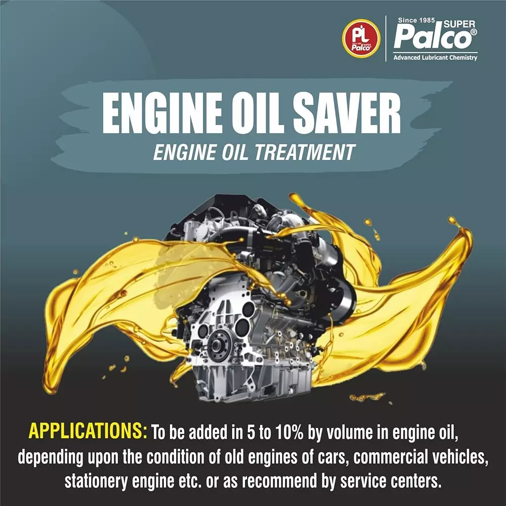 Palco Engine Oil Saver 400 ml Capacity Oil Treatment Improves to Viscosity Clear Golden Natural (Pack of 5)