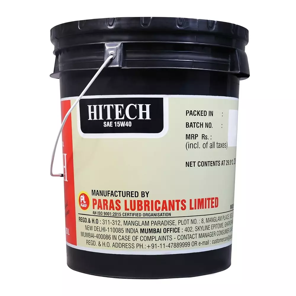 Palco Hitech Engine Oil 20 L Capacity CI-4 / SL API 15W40 Clear Golden Natural