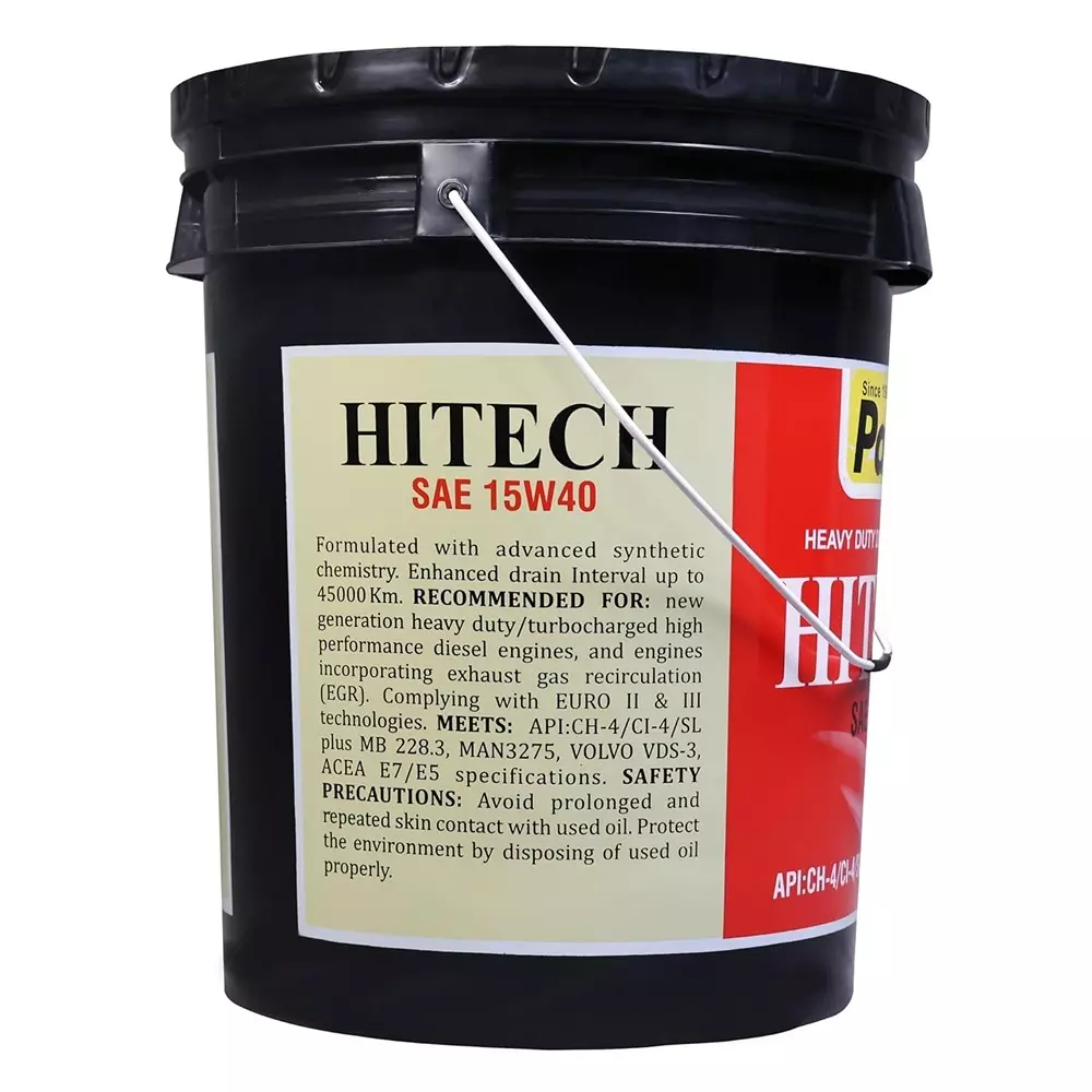 Palco Hitech Engine Oil 20 L Capacity CI-4 / SL API 15W40 Clear Golden Natural