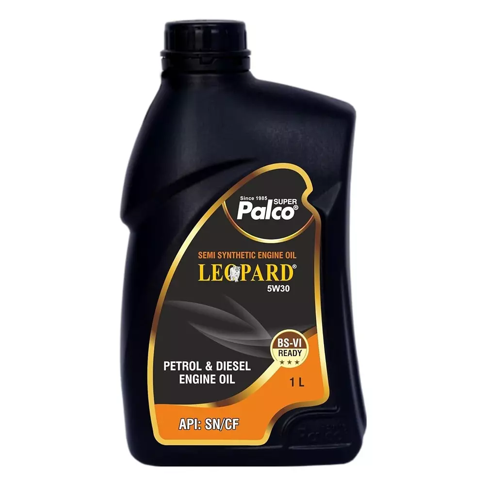 Palco Leopard Engine Oil 1 L Capacity SN/CF API 5W30 Clear Golden Natural