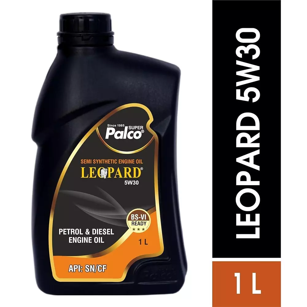 Palco Leopard Engine Oil 1 L Capacity SN/CF API 5W30 Clear Golden Natural