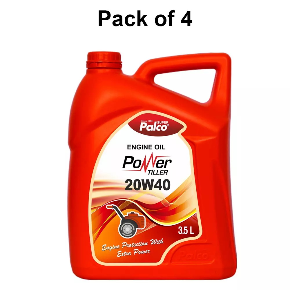 palco-engine-oil-35-l-api-cfsf-power-tiller-20w40-viscosity-clear-red-pack-of-4