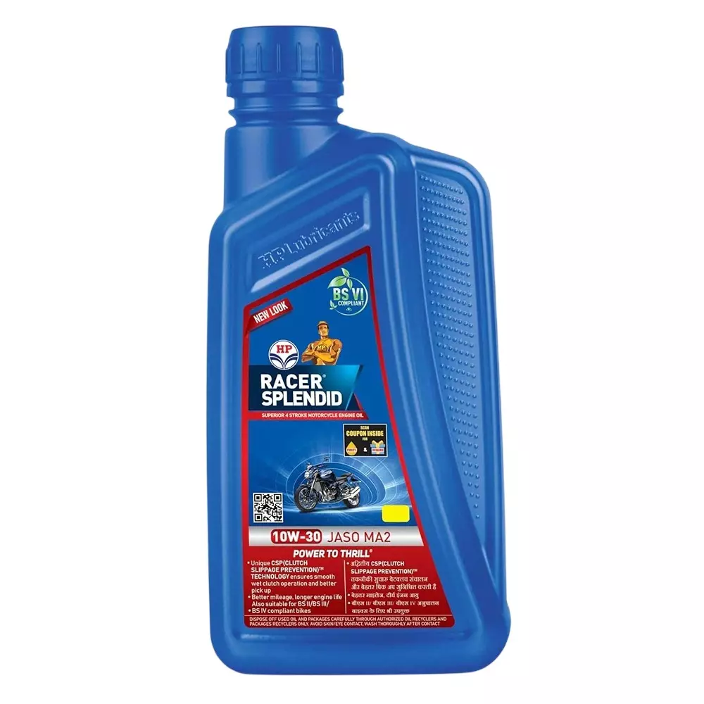 HP Splendid 4T 10W-30 Engine Oil 900 ml Capacity (Pack of 10)