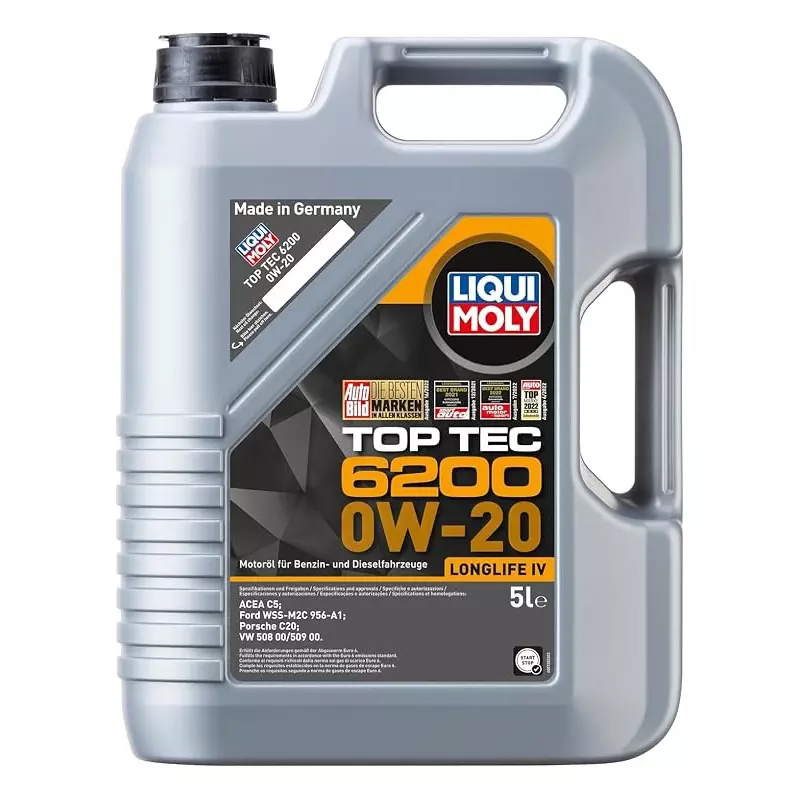 Liqui Moly Top Tec 6200 0W-20 Engine Oil 5 L Capacity, 20789