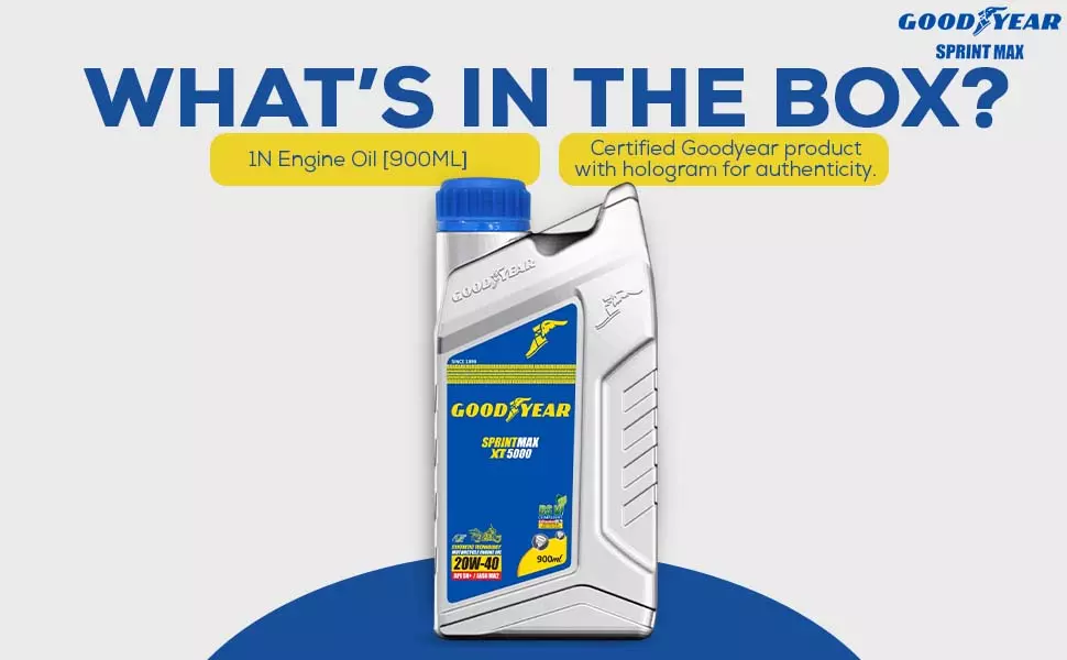 Goodyear Sprintmax XT5000 4T 20W-40 900 ml Engine Oil for Motorcycles