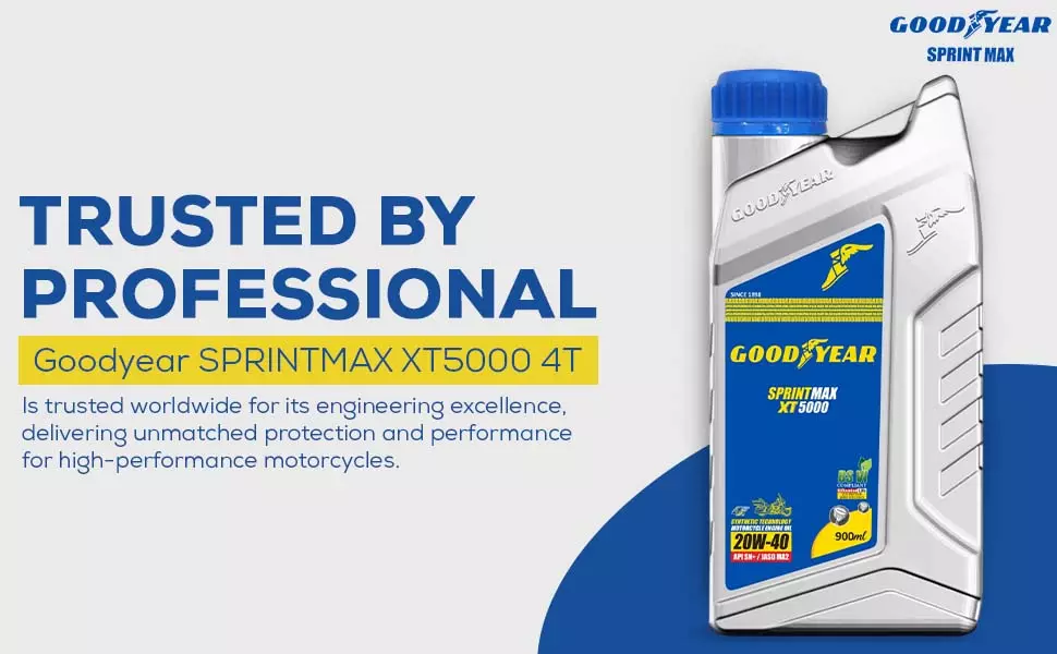 Goodyear Sprintmax XT5000 4T 20W-40 900 ml Engine Oil for Motorcycles