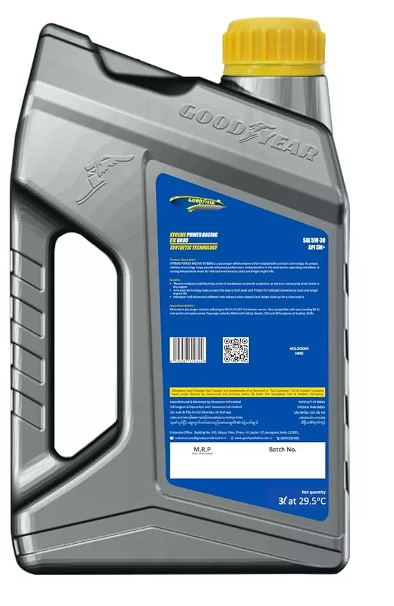 GOODYEAR 3.0 Ltrs 5W30 API SM+ - Xtreme Power Racing FX 8000 Semi-Synthetic Engine Oil