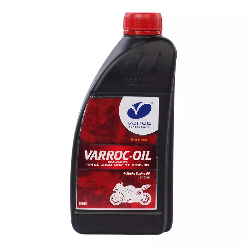 Varroc SAE 20W-40 SL MA2 Mineral Engine Oil 900 ml for Bike, VOIL-20W40-900SL (Pack of 12)