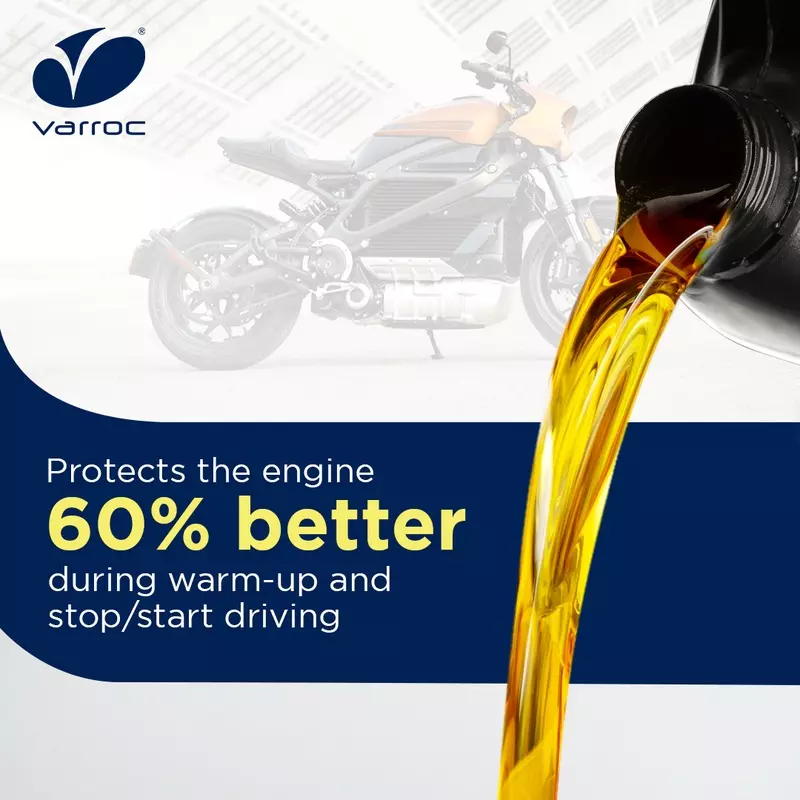 Varroc SAE 20W-40 SL MA2 Mineral Engine Oil 900 ml for Bike, VOIL-20W40-900SL (Pack of 12)