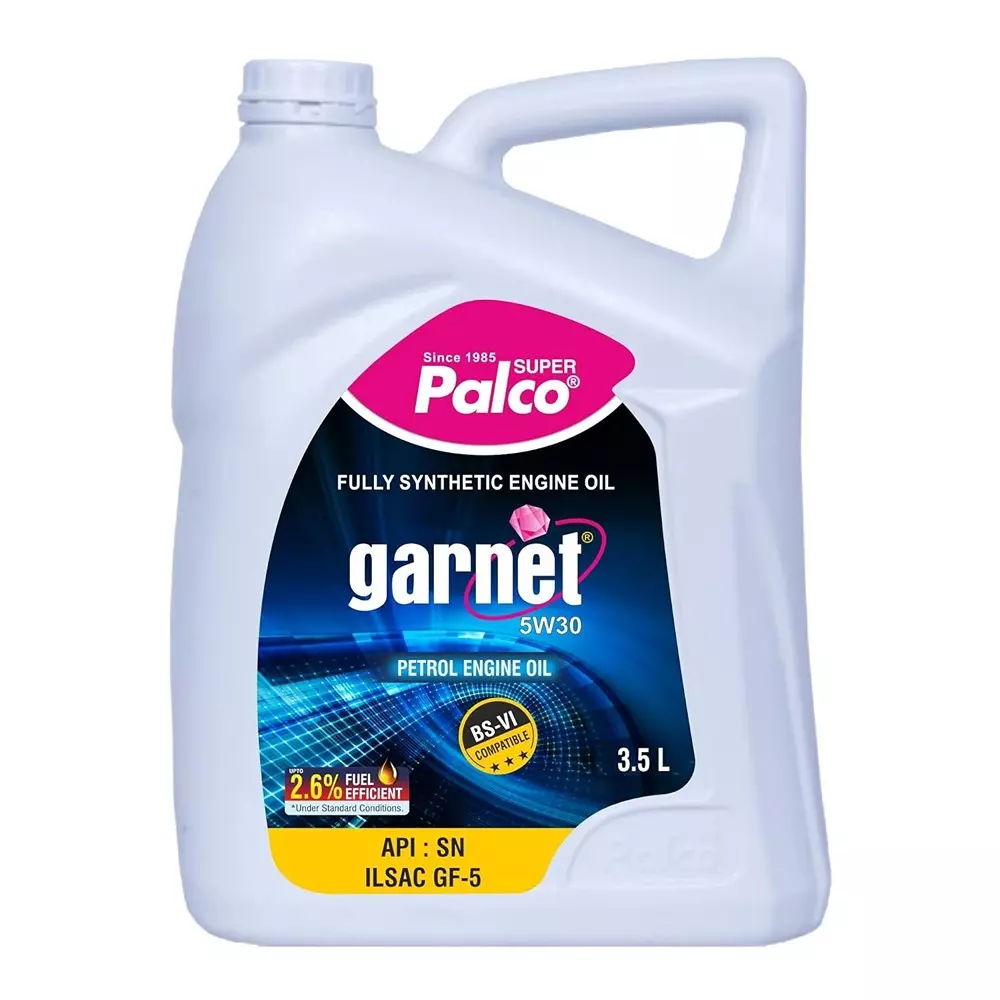 Palco Garnet Engine Oil 3.5 L Capacity SN, ILSAC GF-5 API 5W30 Clear Golden Natural