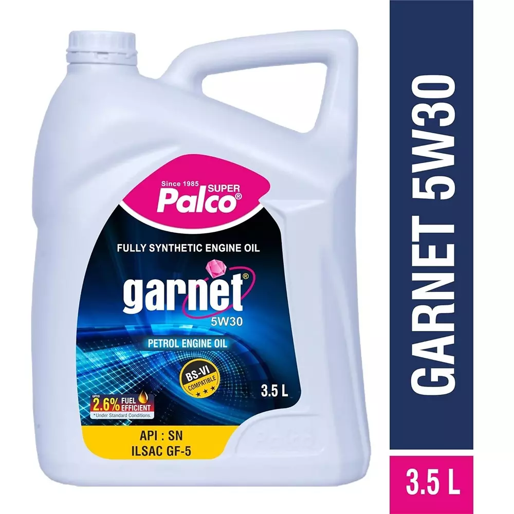 Palco Garnet Engine Oil 3.5 L Capacity SN, ILSAC GF-5 API 5W30 Clear Golden Natural