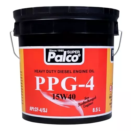 Palco Diesel Engine Oil CF4/SJ API 8.5 L Capacity 15W40 Clear PPG-4 Golden Natural