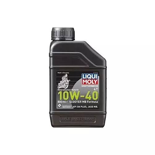 Liqui Moly Motorbike Engine Oil 4T (4 Stroke) 10W-40 Viscosity and 800 ml Capacity, 21458
