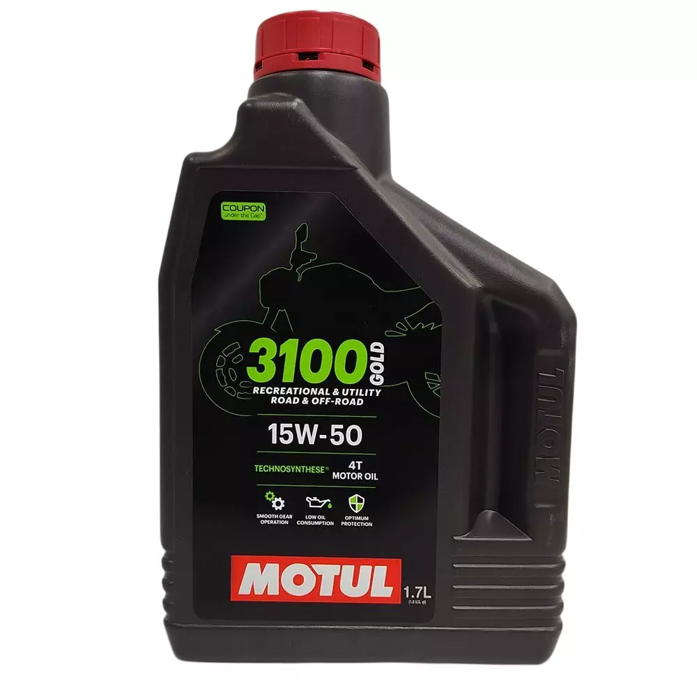 Motul 1.7 L 3100 Gold Technosynthese Engine Oil 15W-50 JASO MA2 Ideal For Motorcycles