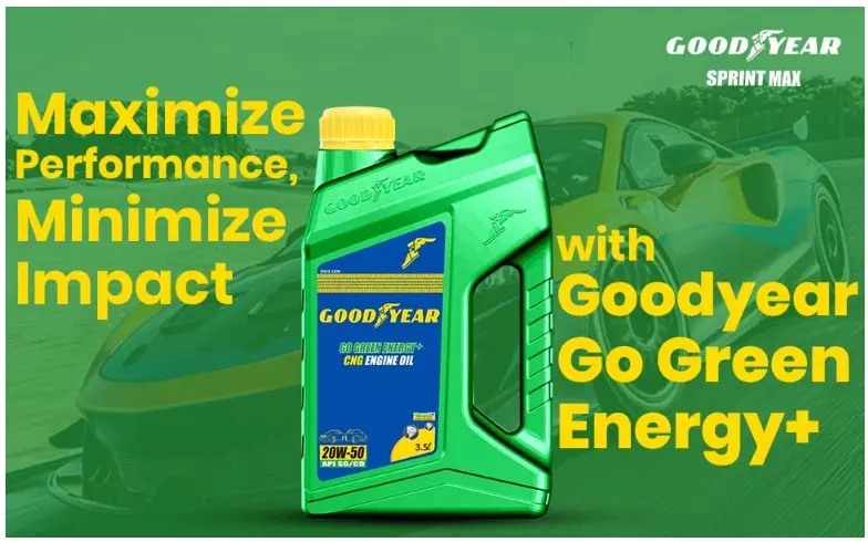 GOODYEAR Go Green+ 3.5 Ltrs 20W50 CNG Engine Oil For CNG Cars & Vehicles