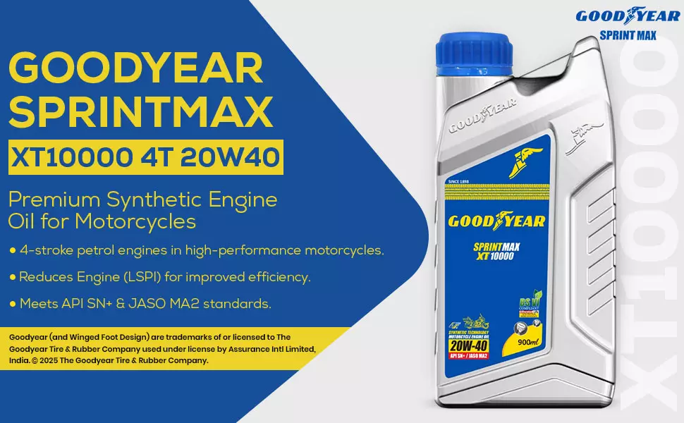GOODYEAR 20W40 Sprintmax XT10000 4T Semi-Synthetic Engine Oil 0.9 Ltrs