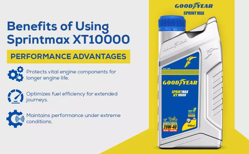 GOODYEAR 20W40 Sprintmax XT10000 4T Semi-Synthetic Engine Oil 0.9 Ltrs
