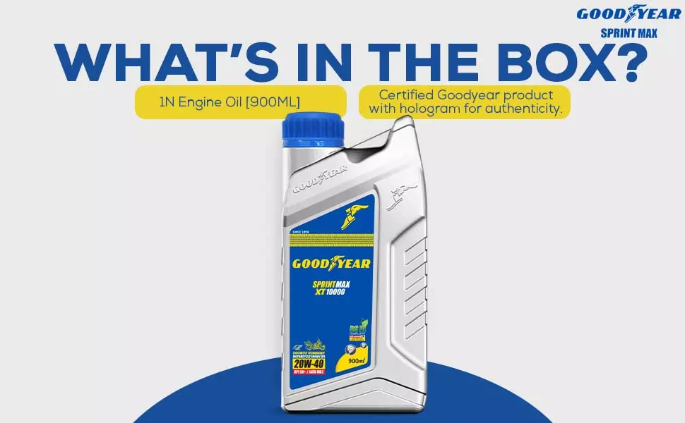 GOODYEAR 20W40 Sprintmax XT10000 4T Semi-Synthetic Engine Oil 0.9 Ltrs