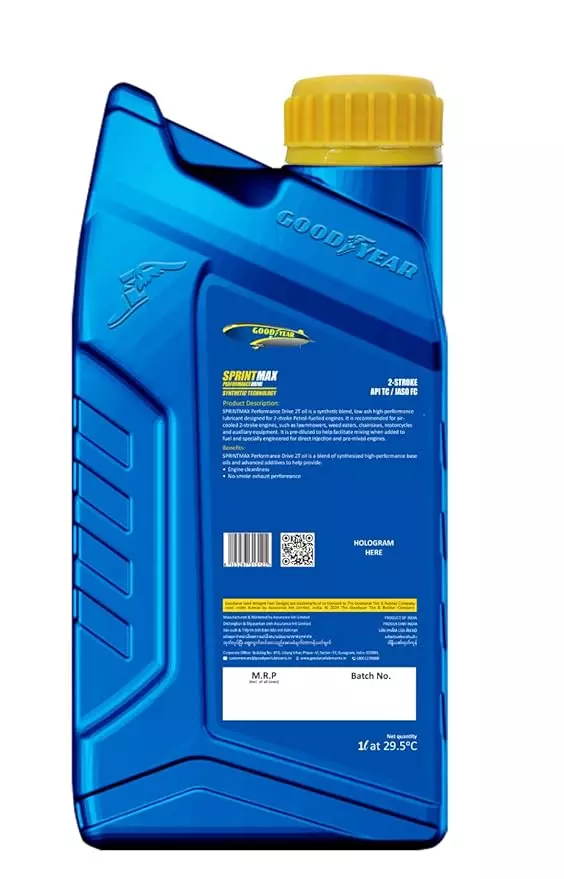 GOODYEAR 2T 2-Stroke Sprintmax Performance Drive 2T Semi-Synthetic Engine Oil 1.0 Ltrs
