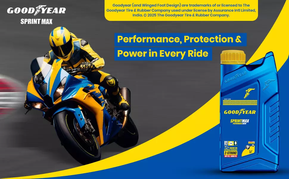 GOODYEAR 2T 2-Stroke Sprintmax Performance Drive 2T Semi-Synthetic Engine Oil 1.0 Ltrs