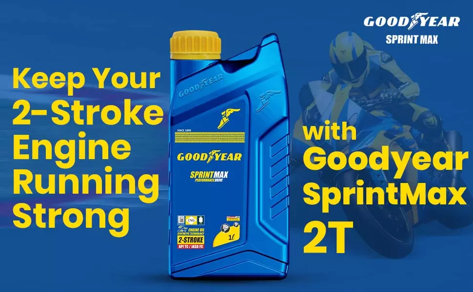 GOODYEAR 2T 2-Stroke Sprintmax Performance Drive 2T Semi-Synthetic Engine Oil 1.0 Ltrs