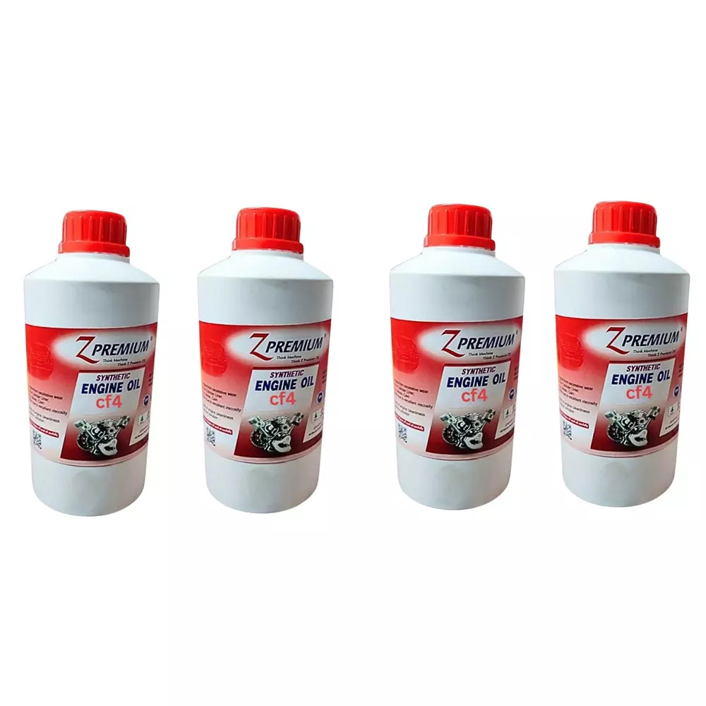 Z Premium CF4 Fully Synthetic Engine Oil 1 L Superior & High-Performance for Universal Vehicle (Pack of 4)