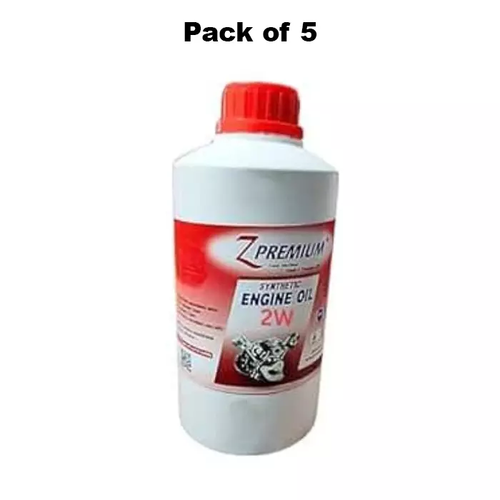 Z Premium 2W Engine Oil 1 L for Universal Vehicle, 1227BWQQWCN (Pack of 5)