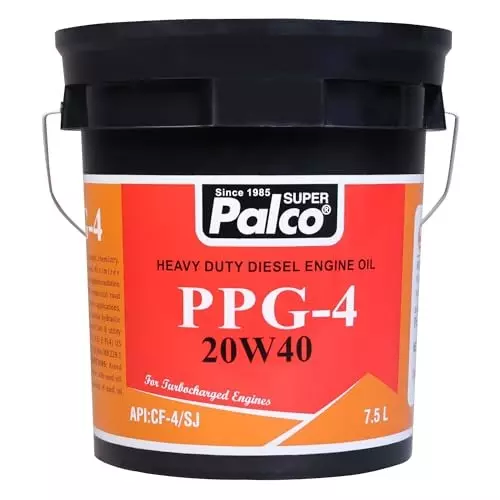 Palco Diesel Engine Oil CF4/SJ API 7.5 L Capacity PPG-4 20W40 Clear Golden Natural