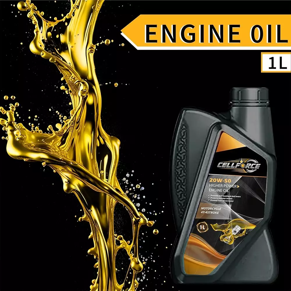 cellforce-fully-synthetic-4-t-4-stroke-engine-oil-yellow-1-l-bottle-liquid-product-form-for-cars-bikes-trucks-industrial-use-c_20w50_4l-pack-of-4-pcs