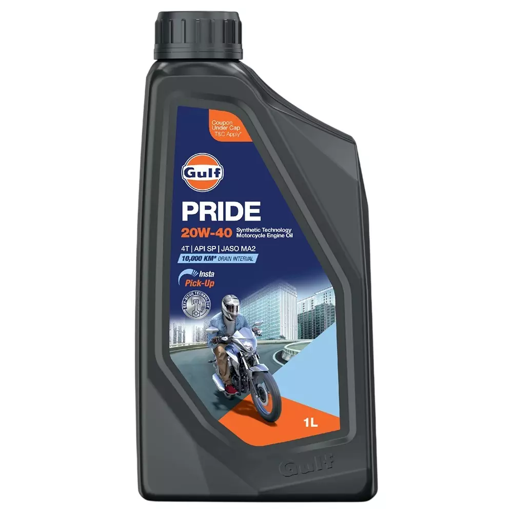 Gulf Pride 4T 20W-40 Engine Oil 1 L Capacity (Pack of 20)