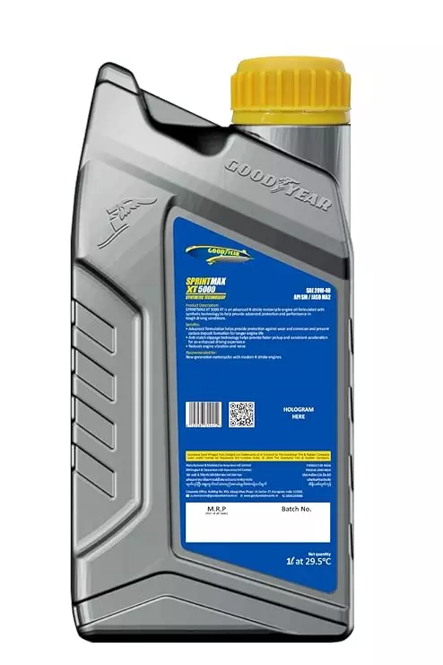 GOODYEAR 20W40 Sprintmax XT5000 4T Semi-Synthetic Engine Oil 1.0 Ltrs