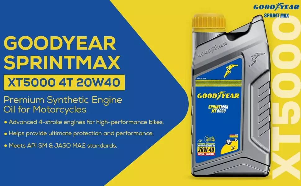 GOODYEAR 20W40 Sprintmax XT5000 4T Semi-Synthetic Engine Oil 1.0 Ltrs