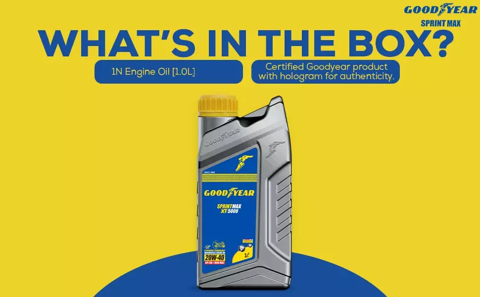 GOODYEAR 20W40 Sprintmax XT5000 4T Semi-Synthetic Engine Oil 1.0 Ltrs